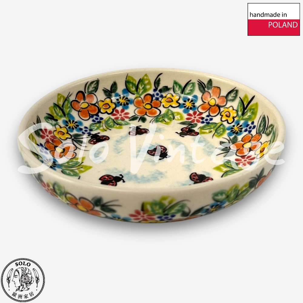 SOLO 波蘭陶 Vena 波蘭陶 14CM 深圓盤 瓢蟲花