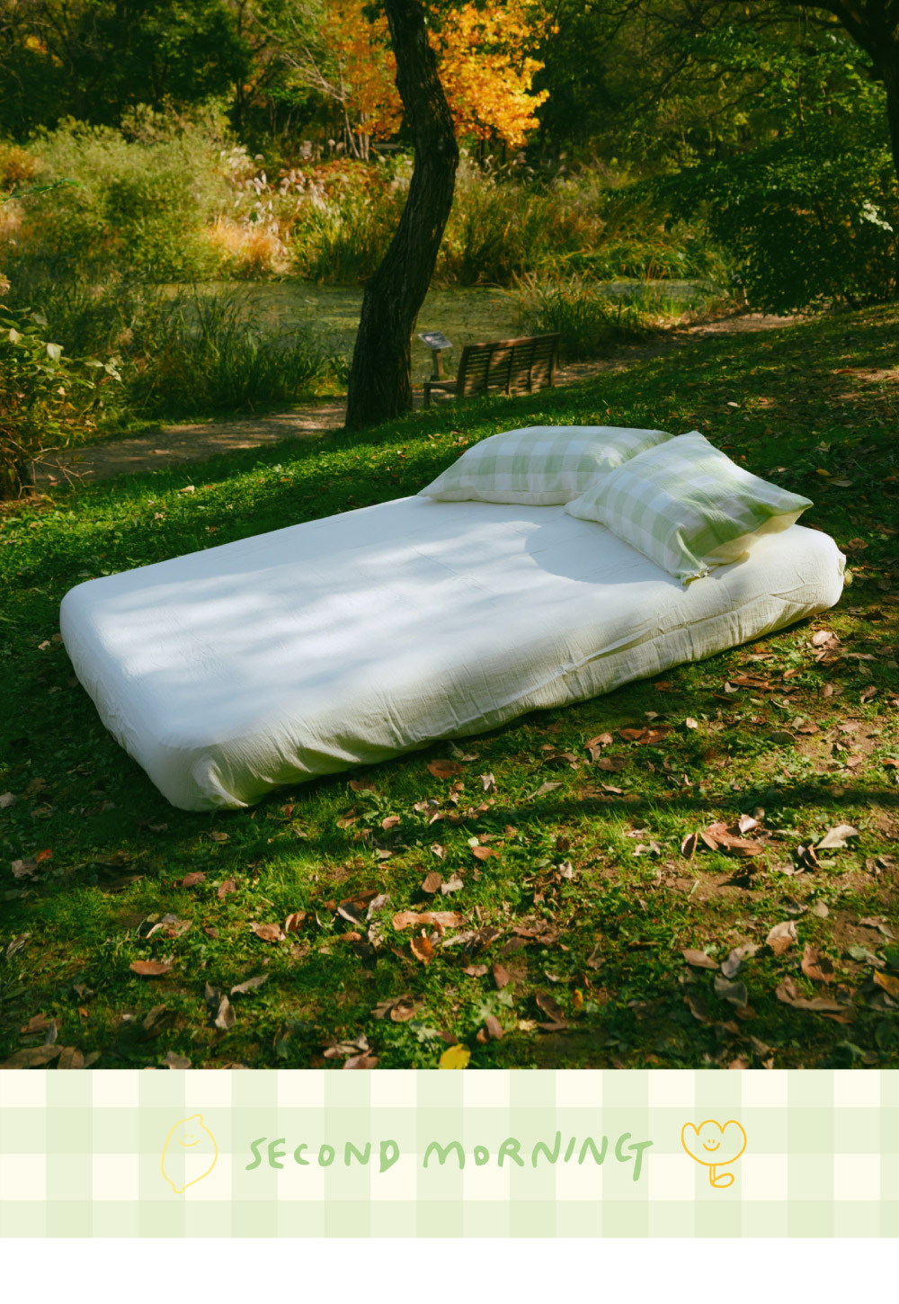 翔仔居家 長絨棉雙層紗 床包+枕套-3件組-GREENERY