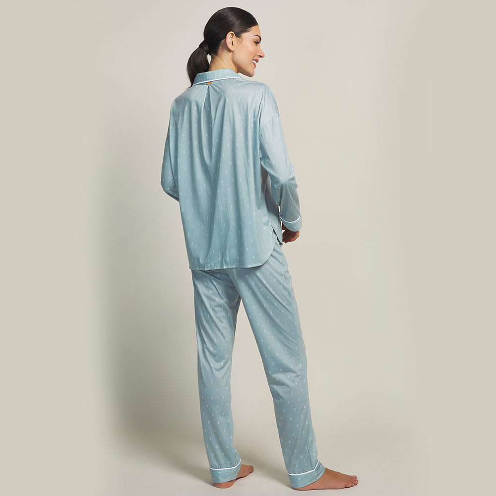 Aubade SELMARK長袖純棉褲裝二件式睡衣 舒棉居家