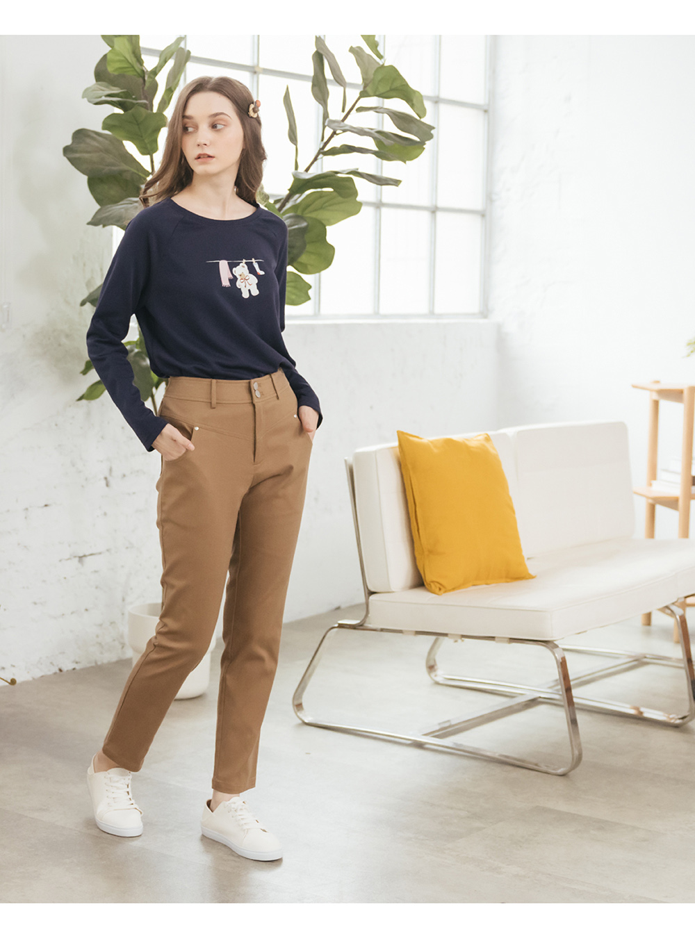 CUMAR 超彈經典貼身合腿長褲(咖 灰)優惠推薦 CUMAR 超彈經典貼身合腿長褲(咖 灰)優惠推薦