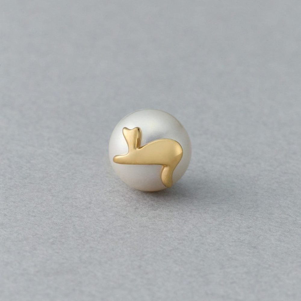 ete 好運招財喵珍珠單耳環(金色)好評推薦