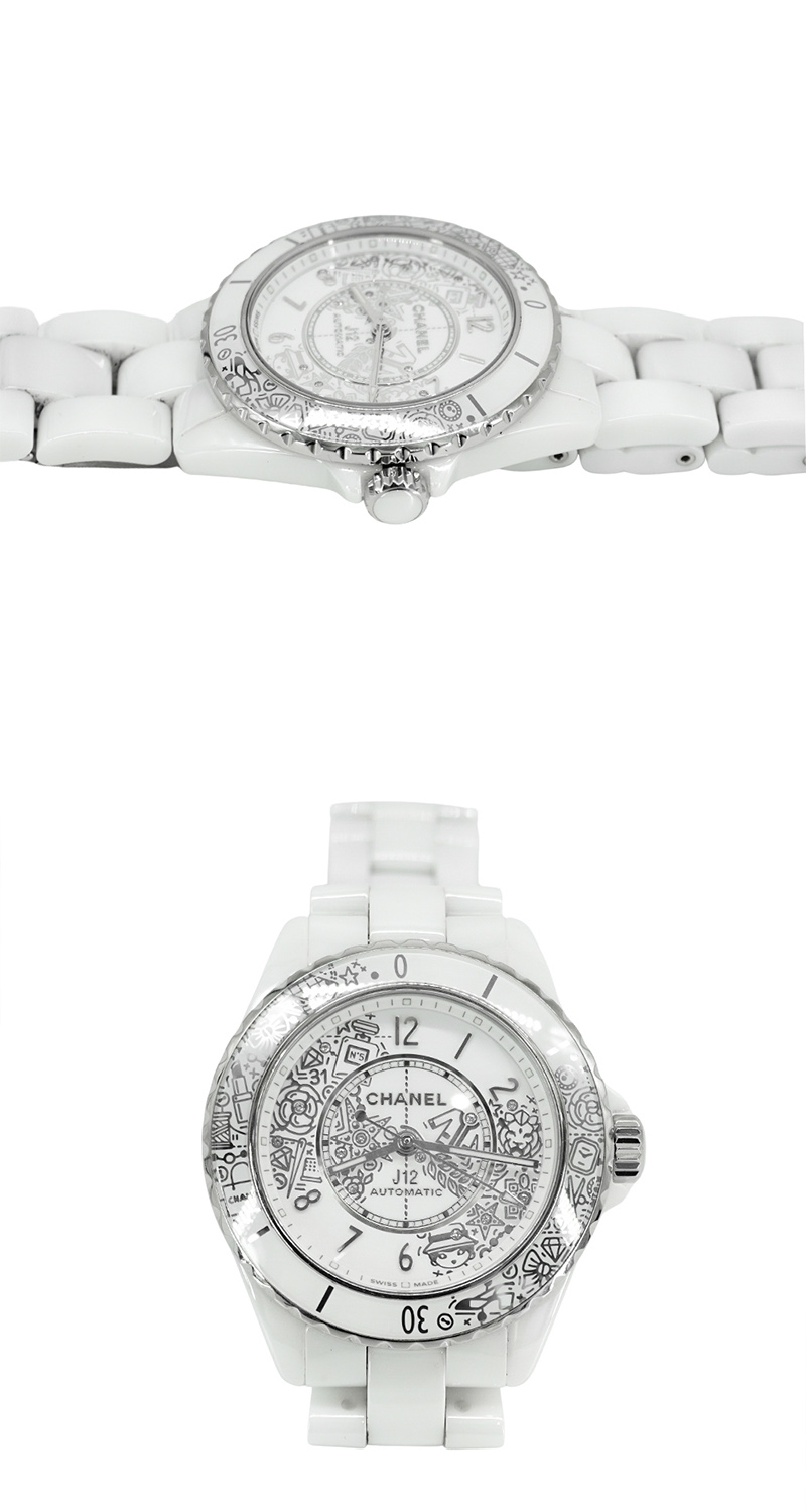 CHANEL 香奈兒 展示品 J12 20週年限量款圖騰陶瓷