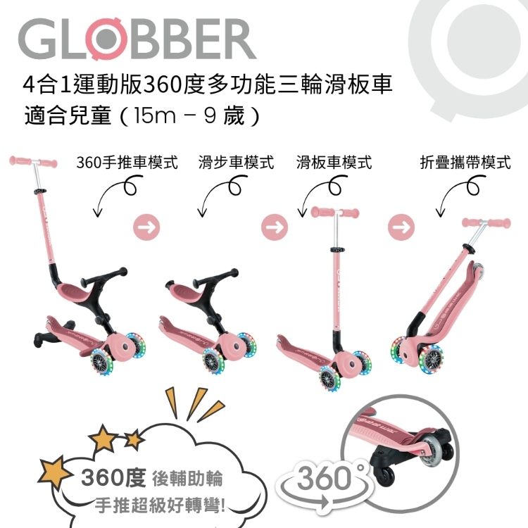 360手推車模式 滑步車模式 滑板車模式