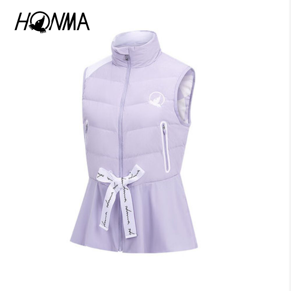 HONMA 本間高爾夫 女款荷葉羽絨背心 日本高爾夫專業品牌