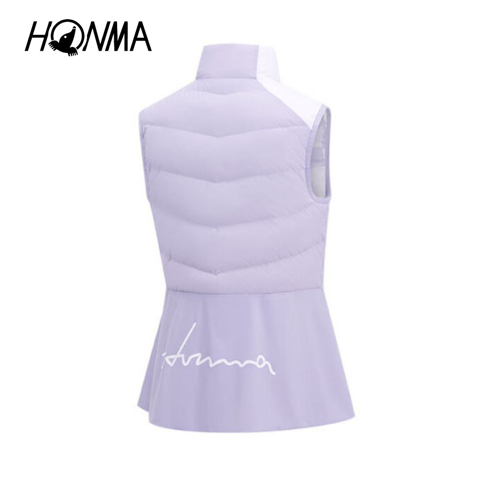 HONMA 本間高爾夫 女款荷葉羽絨背心 日本高爾夫專業品牌
