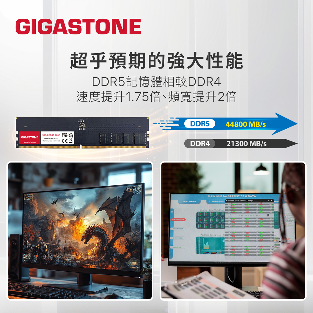 Gigastone 立達國際 DDR5 5600MHz 16 Gigastone 立達國際 DDR5 5600MHz 16