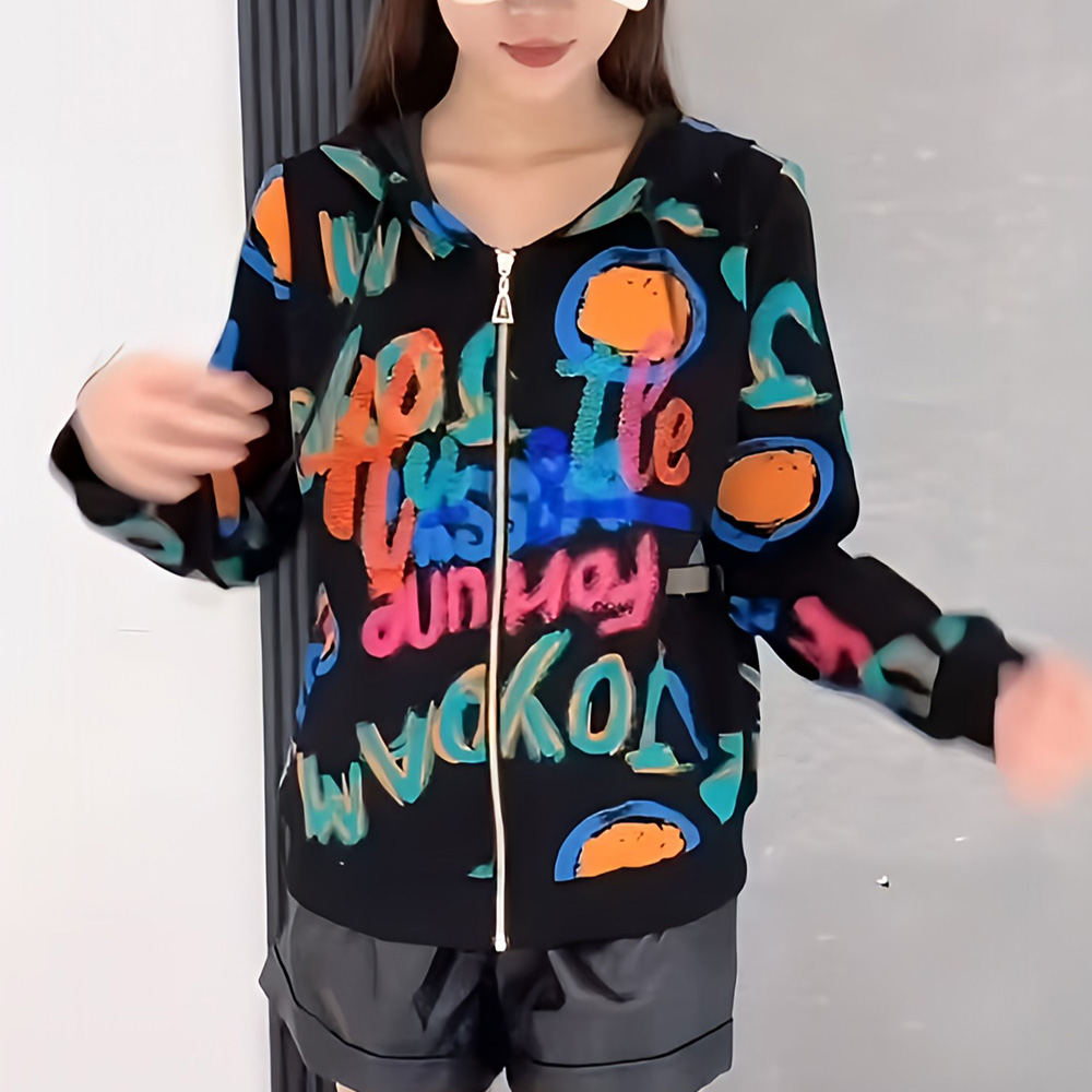 chai yan 采妍 街頭風塗鴉連帽外套(秋冬新款上衣-6