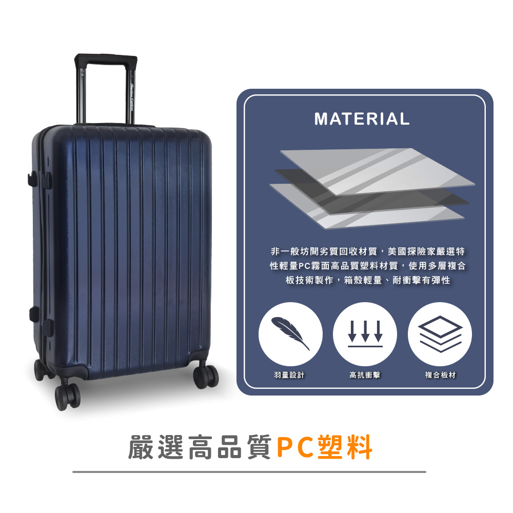 性輕量PC霧面高品質塑料材質,使用多層複合