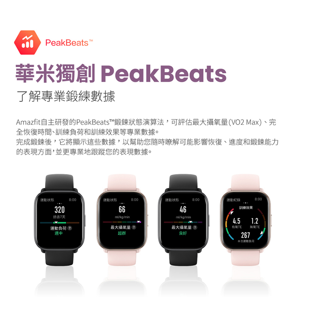 Amazfitèªä¸»ç ç¼çPeakBeatsééçææ¼ç®æ³,å¯è©ä¼°æå¤§ææ°§éVO2 Maxãå®