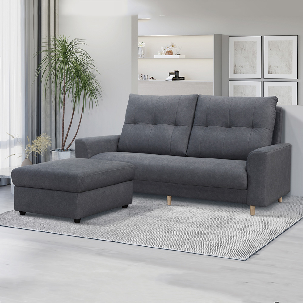 MUNA 家居 道格森95型L型貓抓布沙發(沙發 布沙發 三