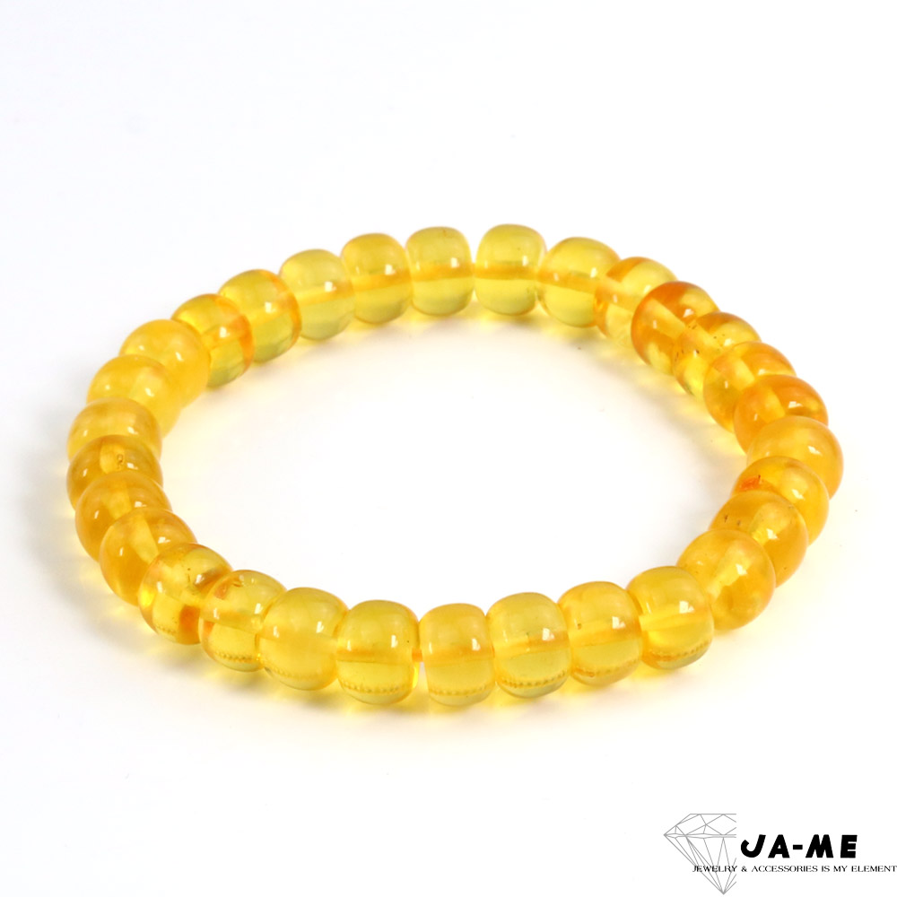 JA-ME 天然琥珀金珀老形珠手串 8-8.5mm 9克以上