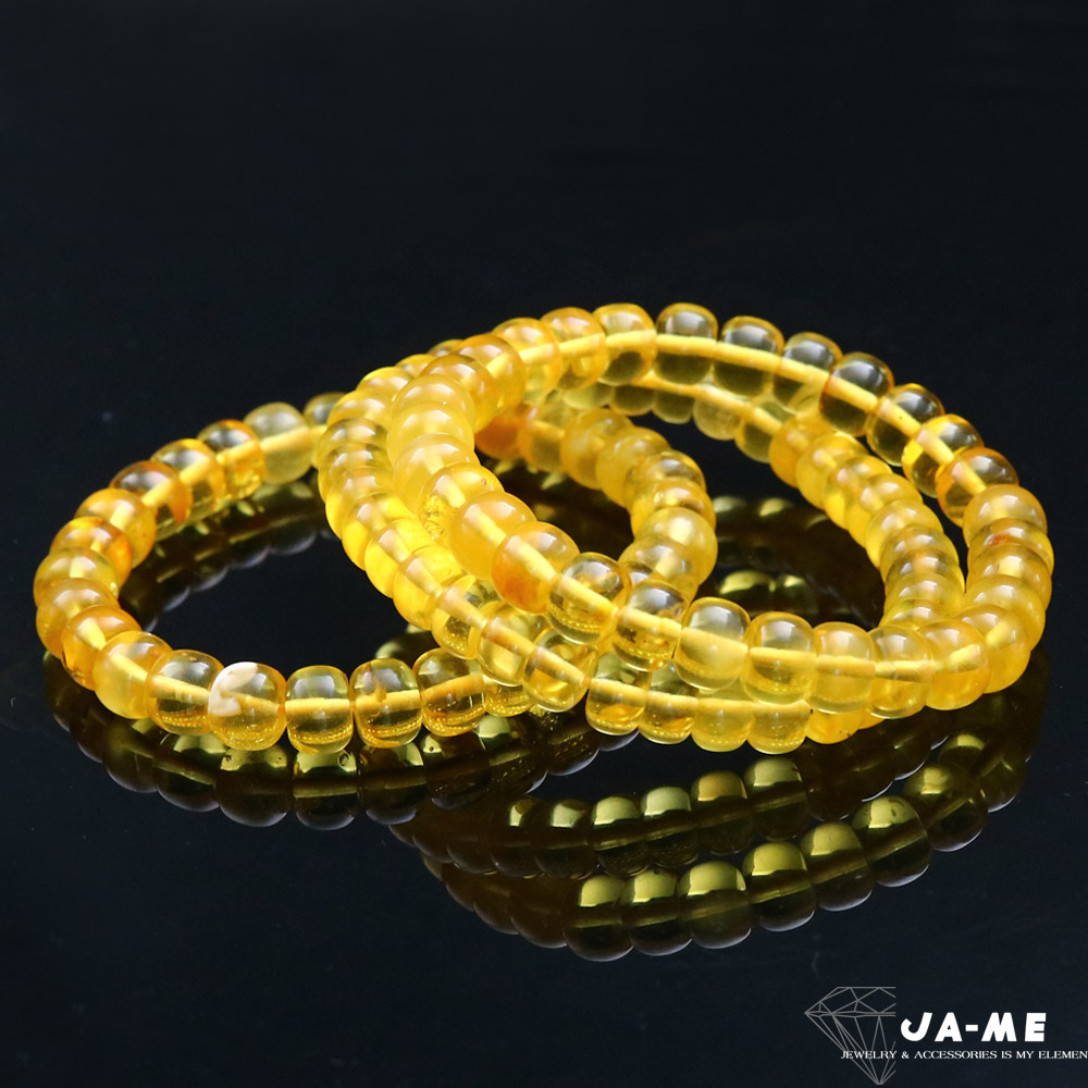JA-ME 天然琥珀金珀老形珠手串 8-8.5mm 9克以上