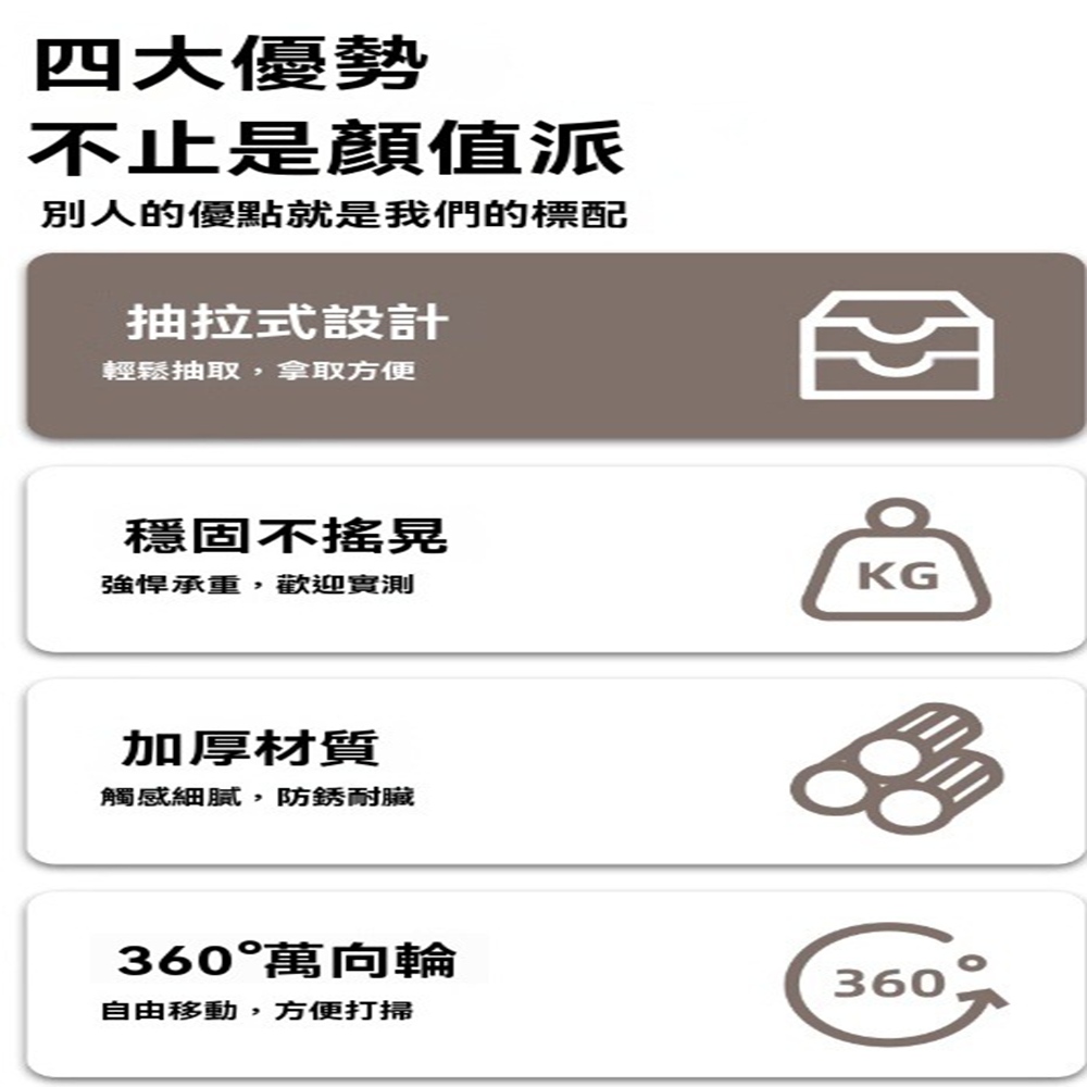 顧家家居 四層廚房收納置物架附帶輪-45x40x111公分(