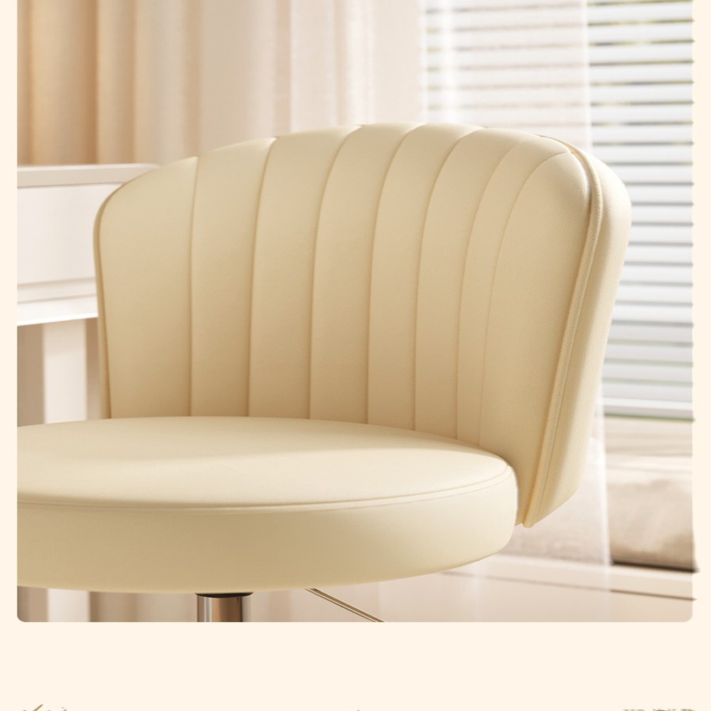 三強家具 黑色輪 三防超纖皮 旋轉升降(化妝椅 梳妝台椅子 