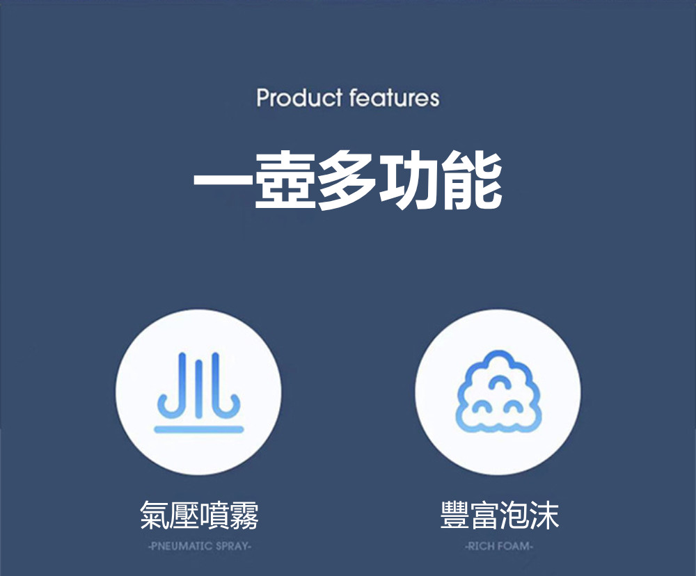 Dagebeno荷生活 手動氣壓式泡沫噴壺 家用洗車扇形泡沫