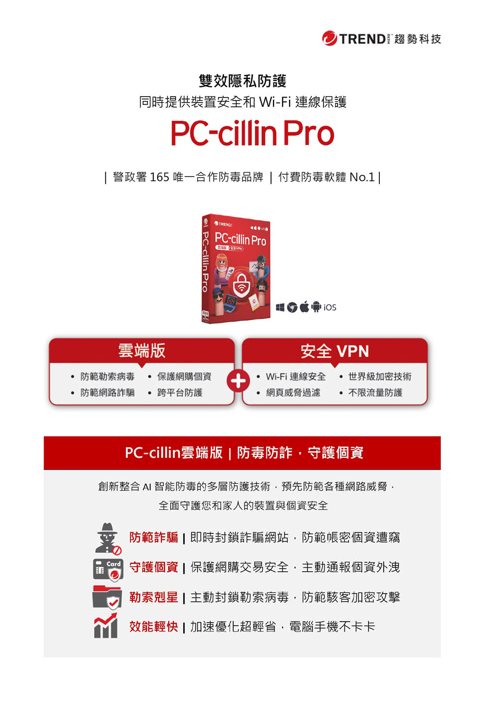 PC-cillin 下載版◆Pro 1年1台防護版評價推薦