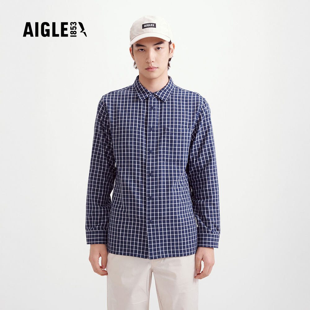 AIGLE 男 快乾雙面長袖襯衫｜AG-3P108(男襯衫 