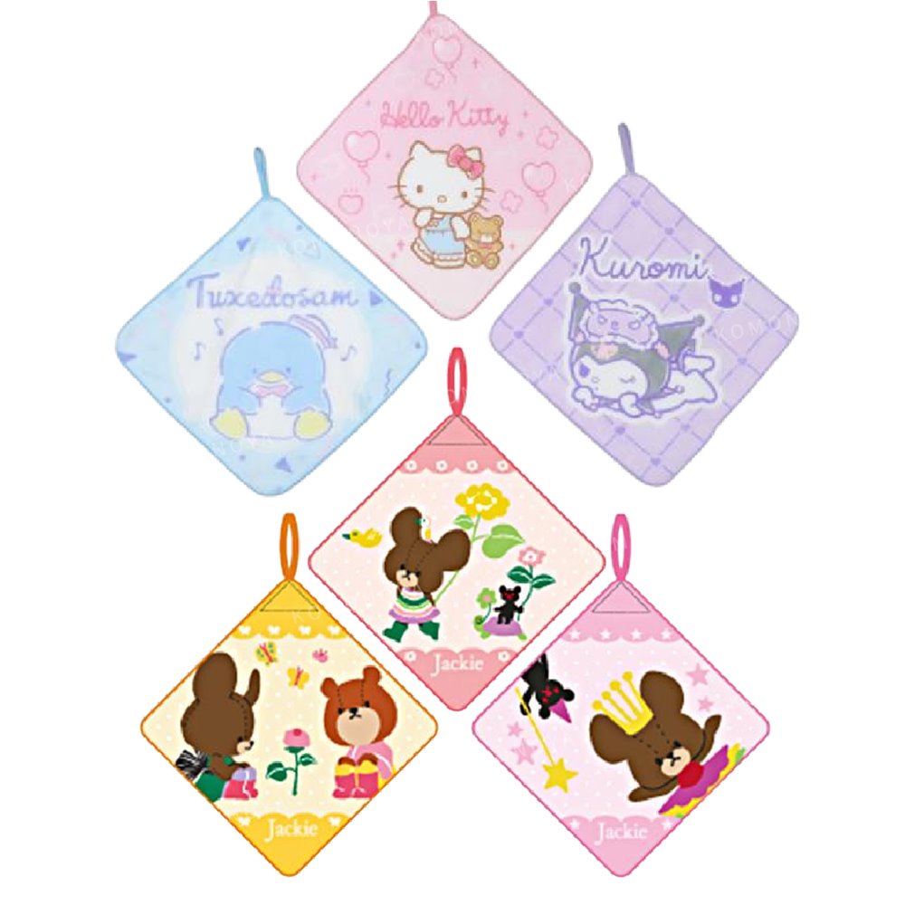 小禮堂 三麗鷗 小熊學校 純棉擦手巾3入組 28x28cm(