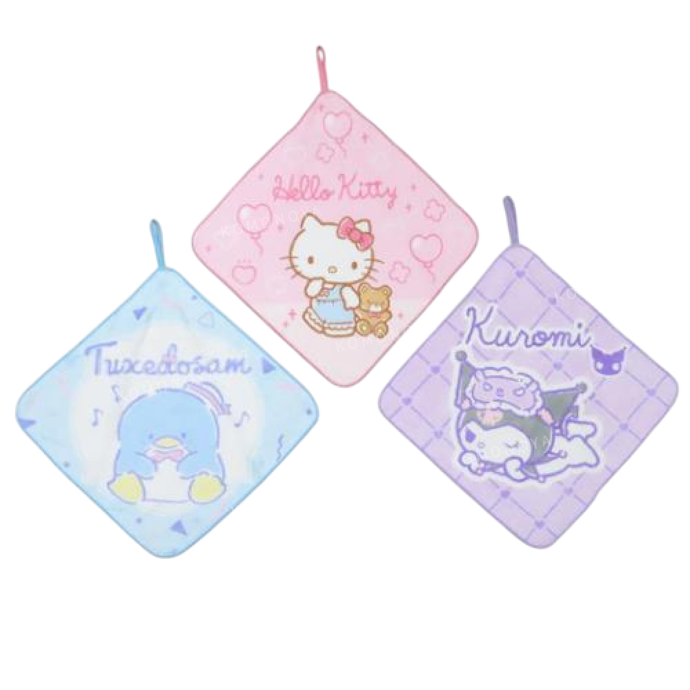 小禮堂 三麗鷗 小熊學校 純棉擦手巾3入組 28x28cm(