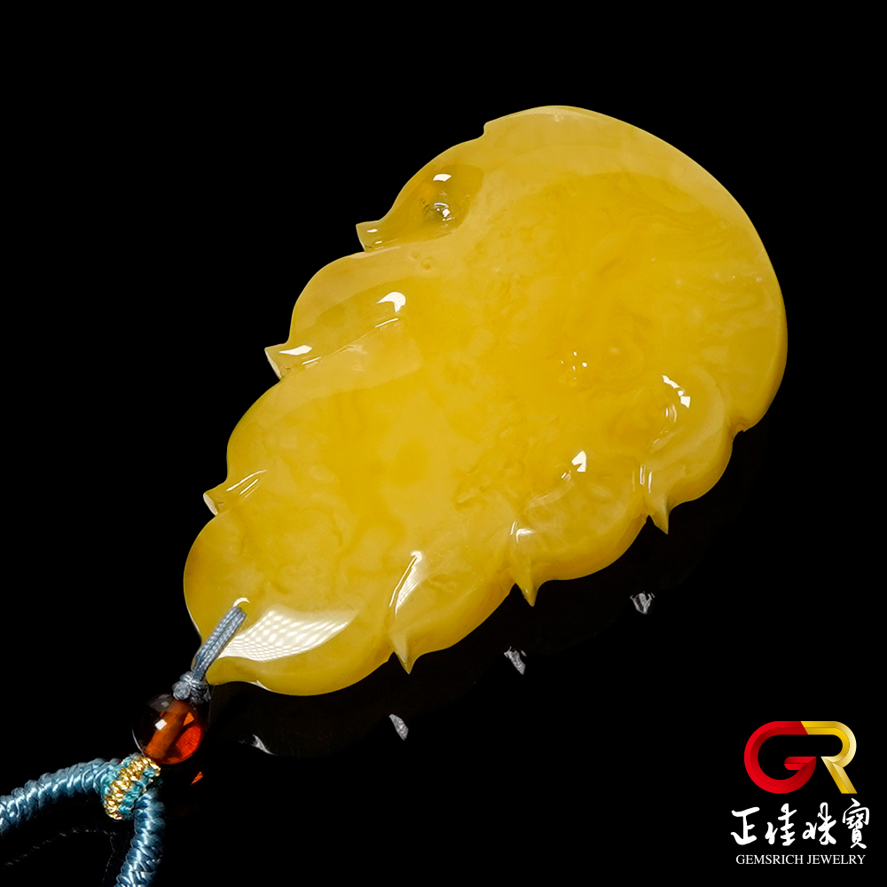 正佳珠寶 蜜蠟琥珀 頂級白金滿蜜 26g 觀世音菩薩 蜜蠟琥