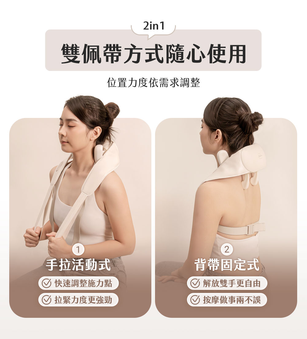 雙佩帶方式隨心使用