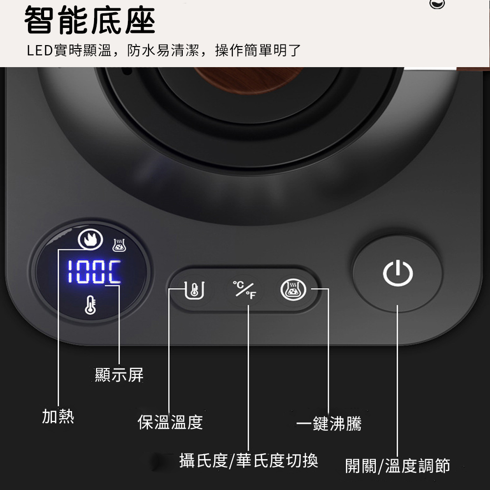 LED實時顯溫,防水易清潔,操作簡單明了