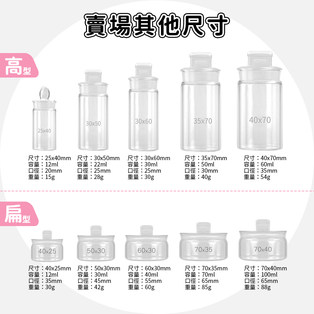 尺寸25x40mm 尺寸30x50mm