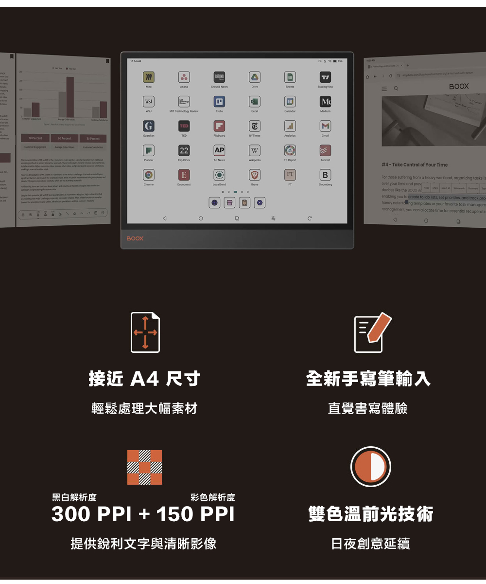 提供銳利文字與清晰影像
