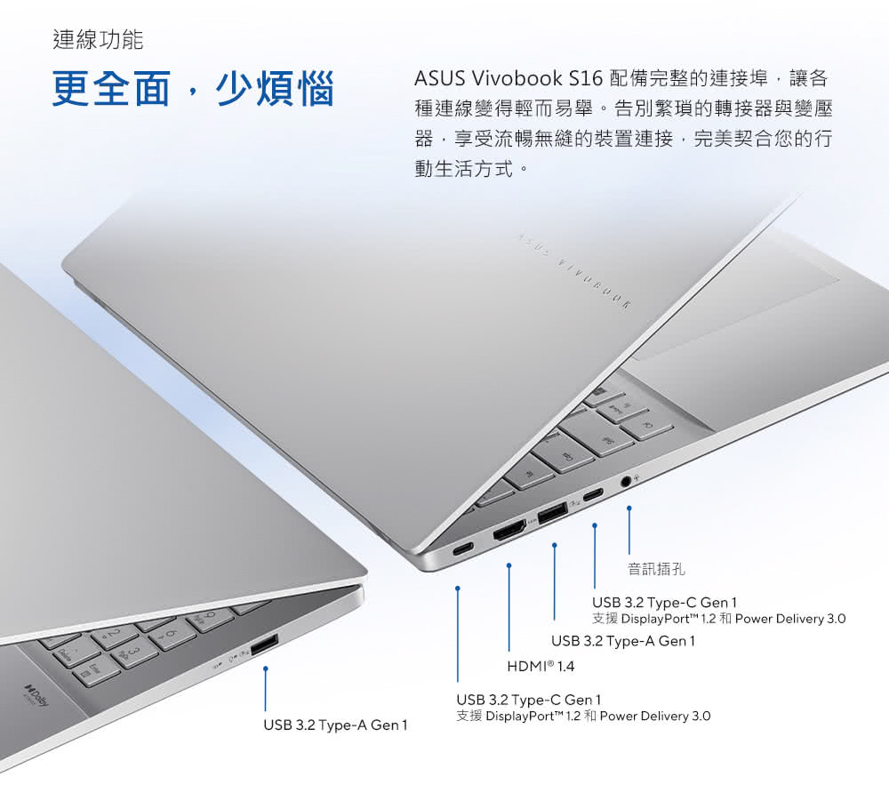 支援 DisplayPort 1.2 和 Power Delivery 3.0