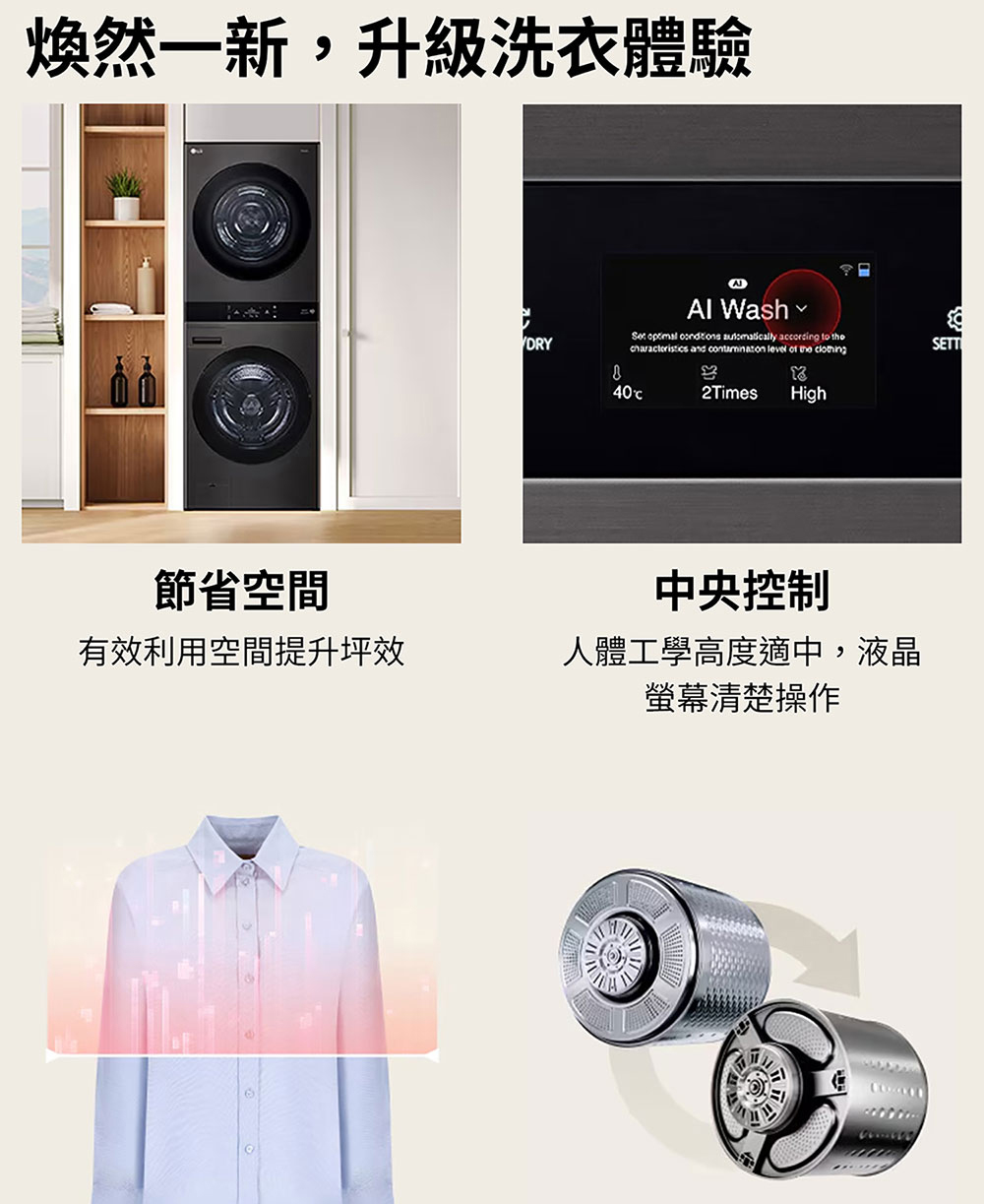 煥然一新,升級洗衣體驗