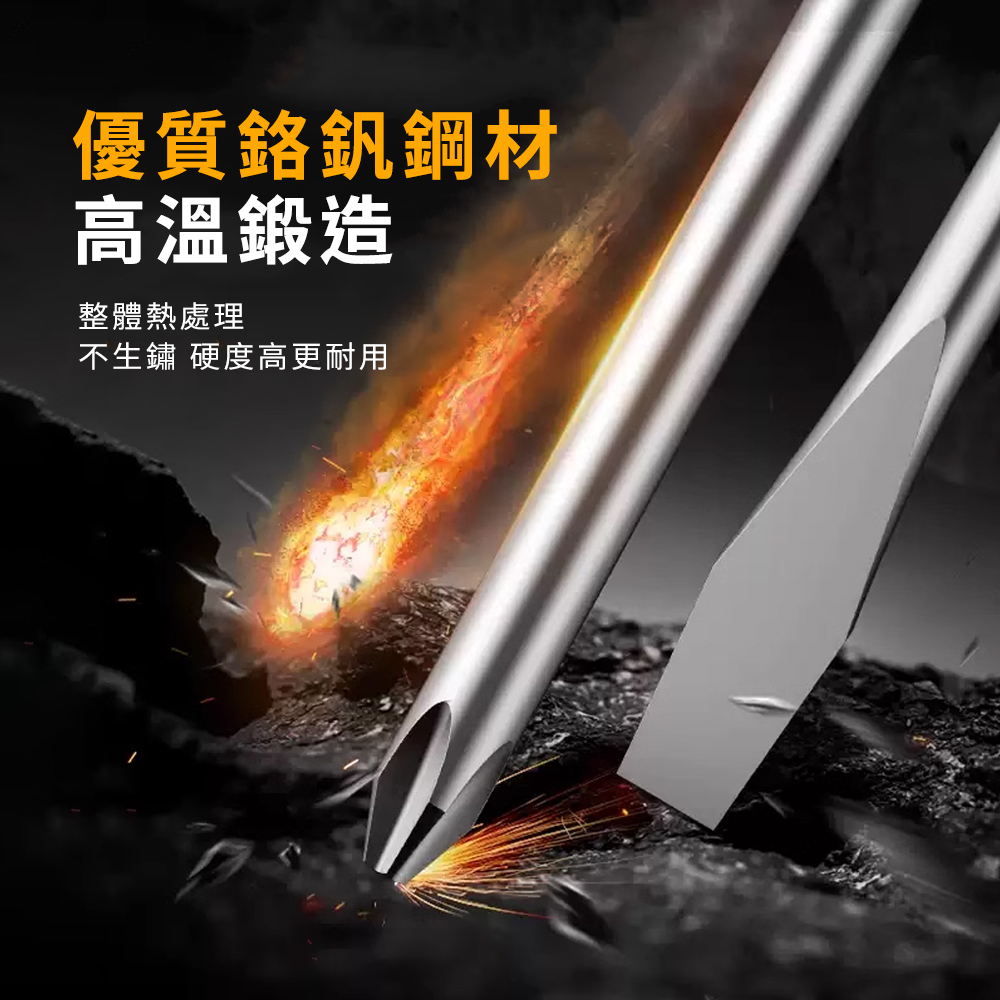 優質鉻釩鋼材 高溫鍛造 整體熱處理 不生鏽 硬度高更耐用 