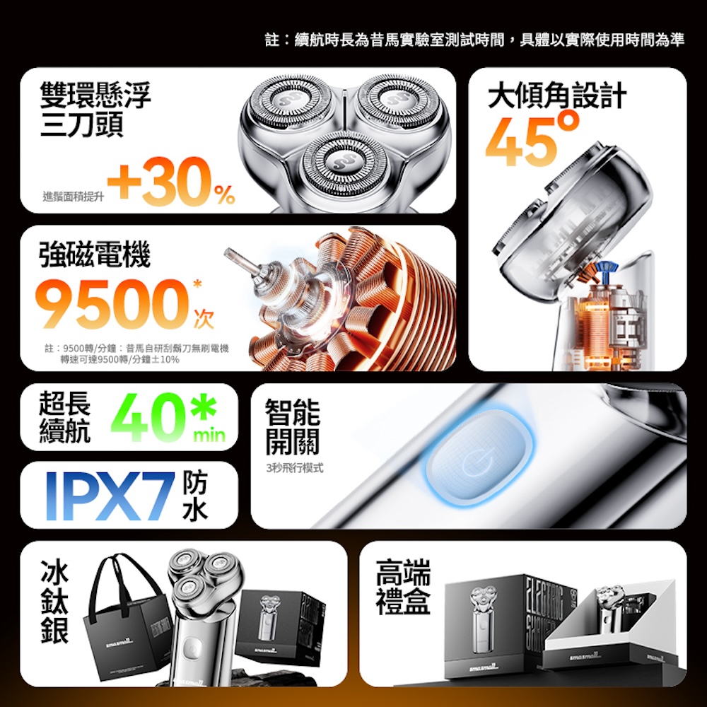 註續航時長為昔馬實驗室測試時間,具體以實際使用時間為準