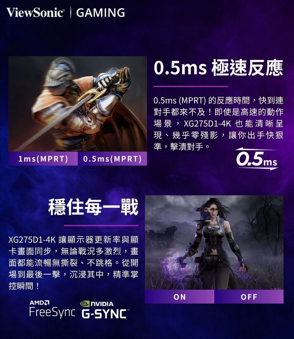 0.5ms MPRT 的反應時間,快到連