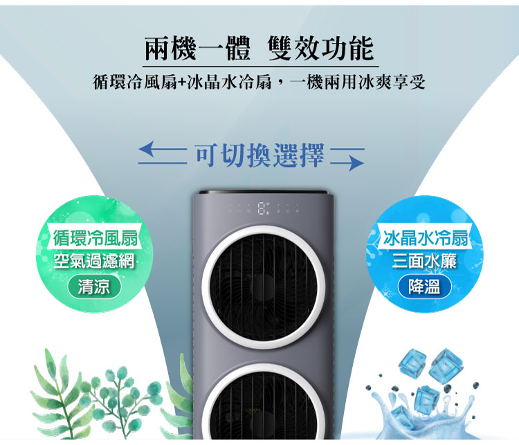 TECO 東元】渦輪冰晶制冷水冷扇/循環扇/清淨機(XYFXA0905B) - momo購物