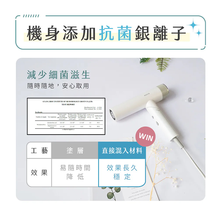 機身添加抗菌銀離子