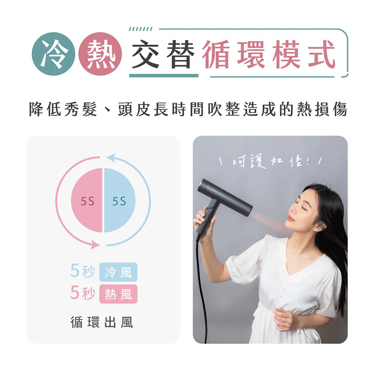 降低秀髮、頭皮長時間吹整造成的熱損傷