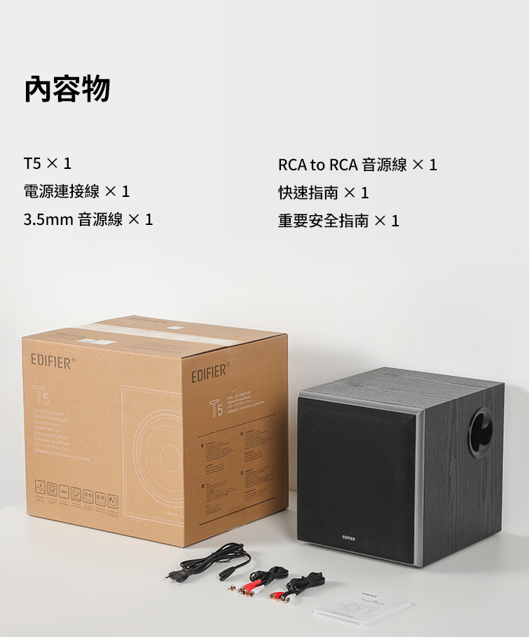 內容物 電源連接線x1 快速指南 1 重要安全指南 1 