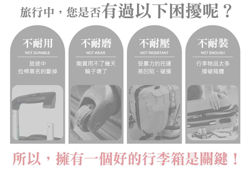 所以,擁有一個好的行李箱是關鍵