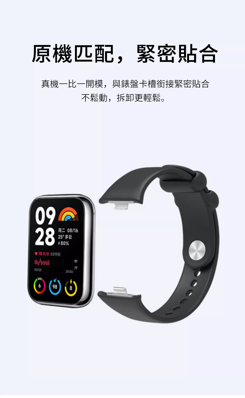 原機匹配,緊密貼合 真機一比一開模,與錶盤卡槽銜接緊密貼合 不鬆動,拆卸更輕鬆。 78次分 5分钟箱 25 多云 