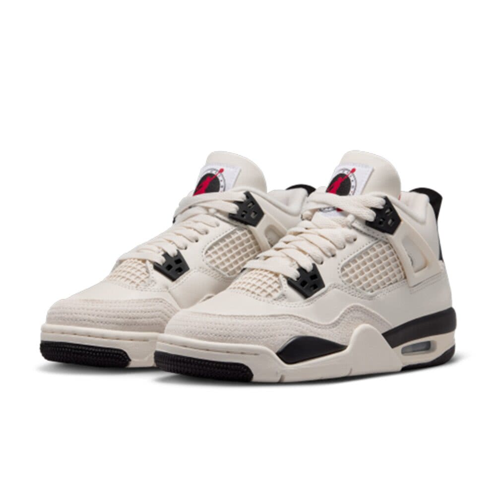 NIKE 耐吉】Air Jordan 4 Retro 白黑飛行俱樂部GS AJ4 緩震抓地運動鞋
