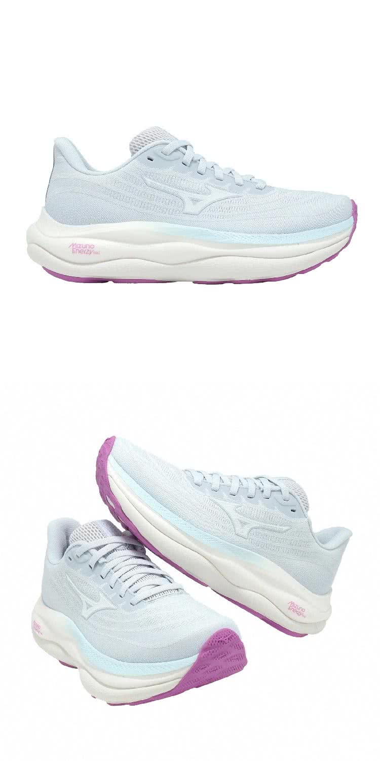 MIZUNO 美津濃】慢跑鞋Wave Sky 9 女鞋藍緩震運動鞋J1GD2502-73 - momo