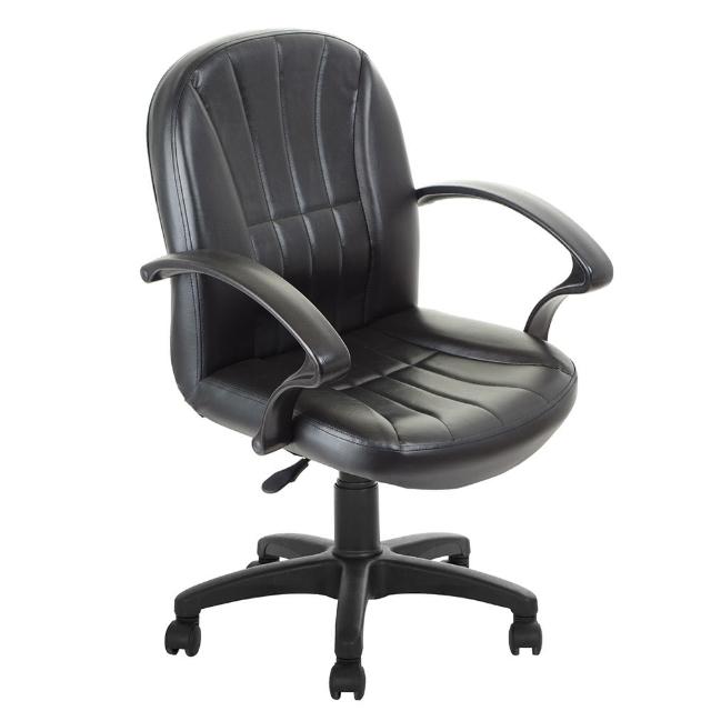 【吉加吉】短背藍球紋 皮椅 電腦椅 TW-1011(黑色)