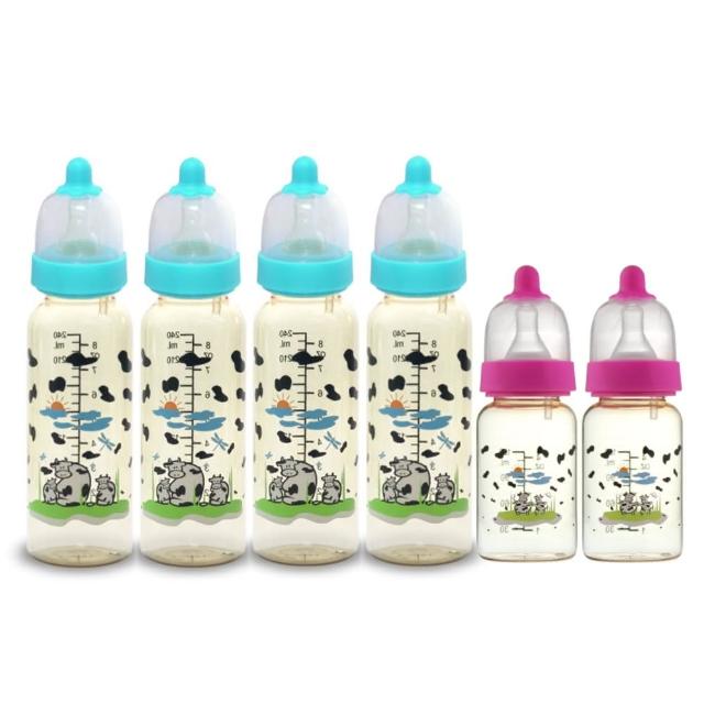 好物推薦-【貝喜力克】防脹氣PPSU直圓型奶瓶特惠組(240ml*4+120ml*2)