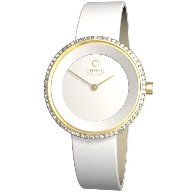 【OBAKU】雅悅媛式晶鑽時尚腕錶(白金V146LGIRW1)網路熱賣