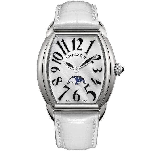 【AEROWATCH】Horloge lady 月相珍珠貝腕錶(A43958AA03)