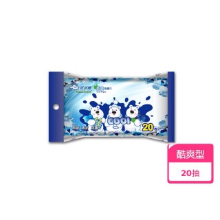 【拭拭樂】清涼酷爽潔膚巾20枚入