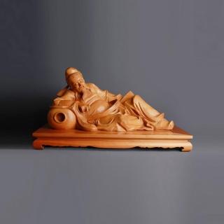 【荒木雕塑藝品】李白醉酒