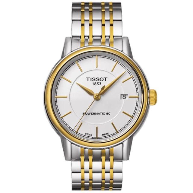 【TISSOT】Carson Powermatic 80 機械腕錶-雙色版(T0854072201100)網友推薦