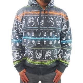 【摩達客】美國進口 Ecko Unltd 犀牛牌 橫紋骷髏頭鋪綿連帽外套