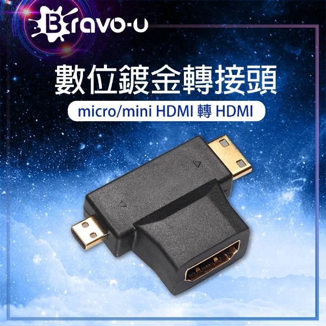 【Bravo-u】micro / mini(HDMI 轉 HDMI 轉接頭)